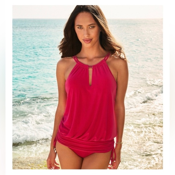 NWT MagicSuit Tummy Control Susan Allover Slimming Hot Pink One Piece Size 12 - Picture 1 of 9